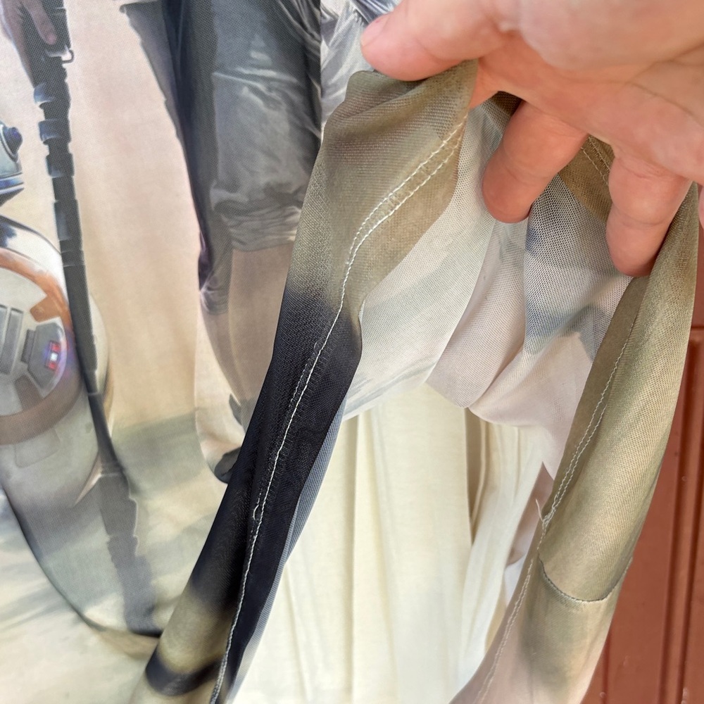 Star Wars White and Gray Dress with Rey and BB-8 - Picture 5 of 7